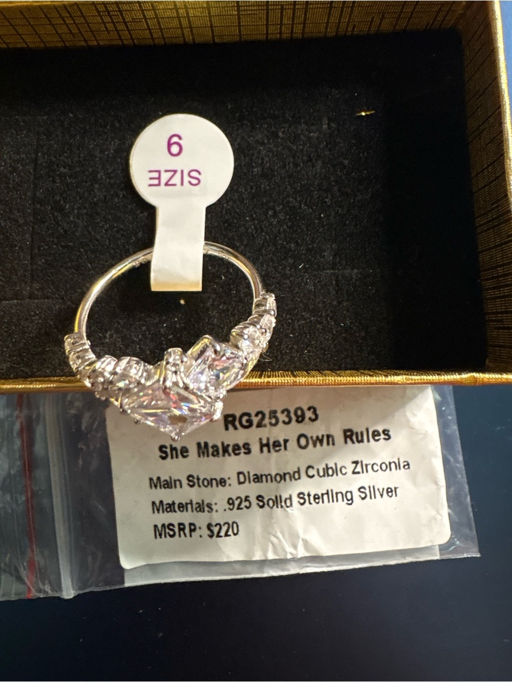 Bomb Party April 2025 "She Makes Her Own Rules" Ring - Size 9 NWT